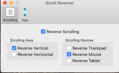 scroll reverser not working
